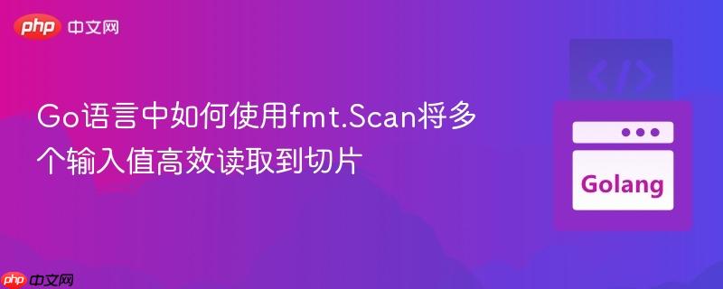 Go语言中如何使用fmt.Scan将多个输入值高效读取到切片
