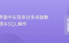 在用户界面中实现多对多关联数据的管理与SQL操作