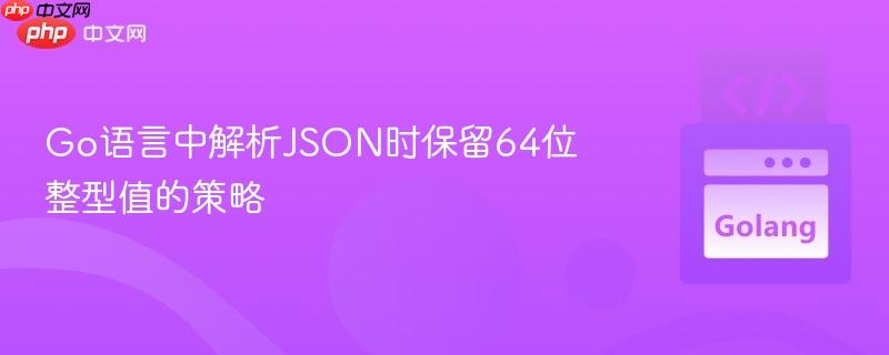 Go语言中解析JSON时保留64位整型值的策略