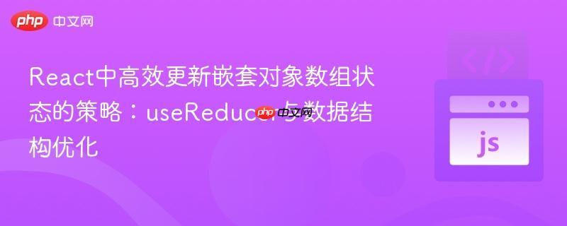 React中高效更新嵌套对象数组状态的策略:useReducer与数据结构优化