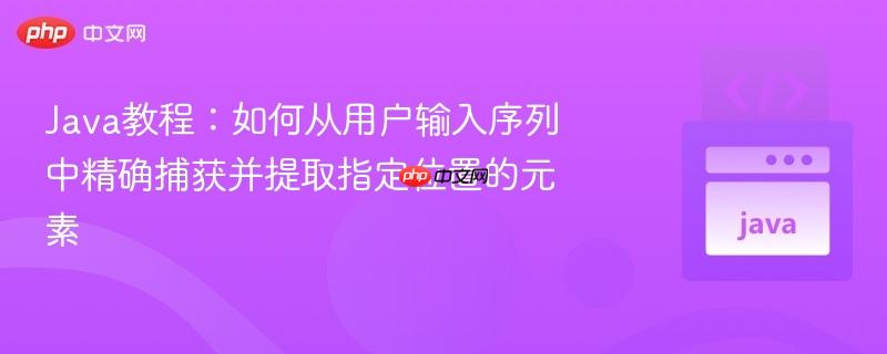 Java教程:如何从用户输入序列中精确捕获并提取指定位置的元素