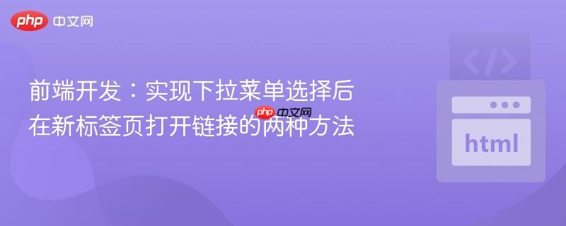 前端开发：实现下拉菜单选择后在新标签页打开链接的两种方法