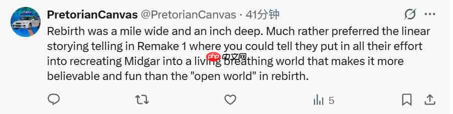 滨口直树:《最终幻想7:重制版》第三部的结局会让所有粉丝都满意