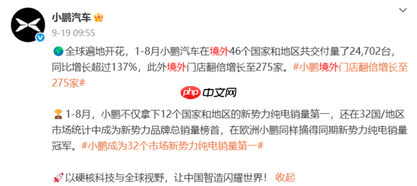 小鹏MONA首次大规模出口海外 目的地锁定中东非市场