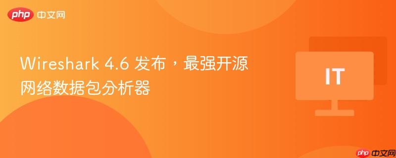 Wireshark 4.6 發(fā)布，最強(qiáng)開源網(wǎng)絡(luò)數(shù)據(jù)包分析器