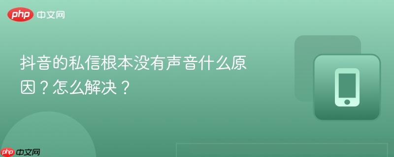 抖音的私信根本没有声音什么原因?怎么解决?