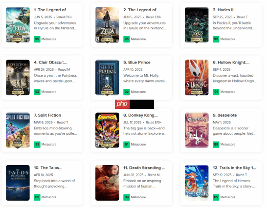 《哈迪斯2》暂列M站年度最佳新作!媒体均分95分