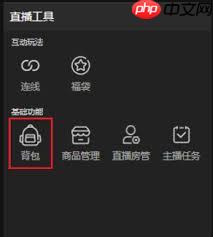 抖音直播伴侣背包位置在哪