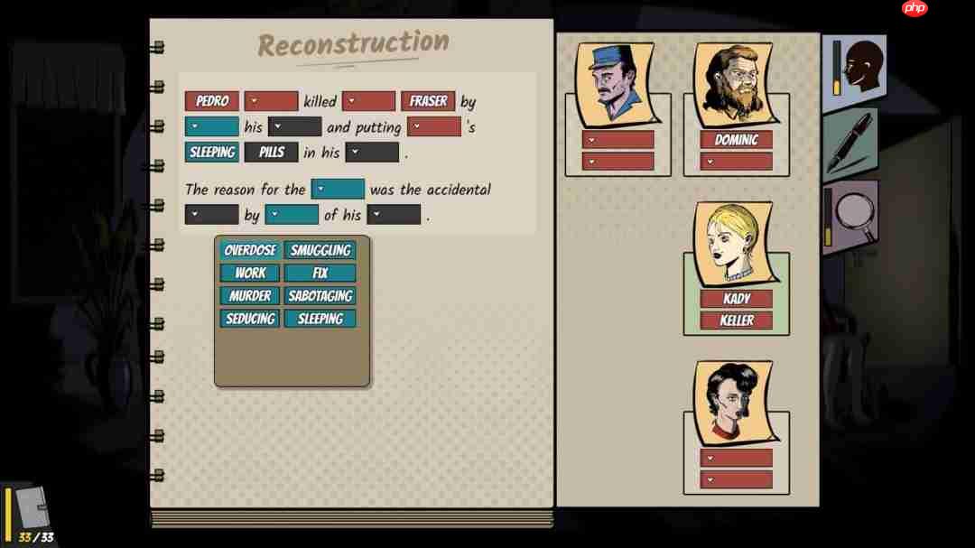 硬核推理游戏《机密谋杀案中案》参加Steam新品节 试玩版上线