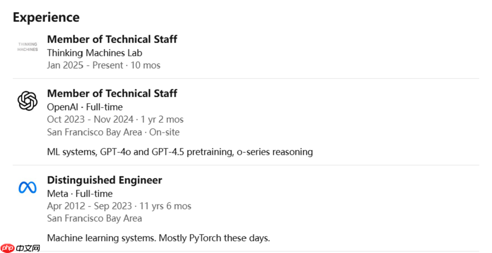 Thinking Machines Lab 联合创始人加入 Meta