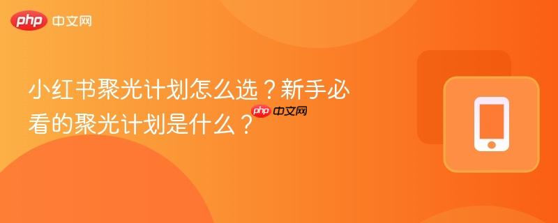 小红书聚光计划怎么选?新手必看的聚光计划是什么? 小红书聚光计划怎么选?新手必看的聚光计划是什么?