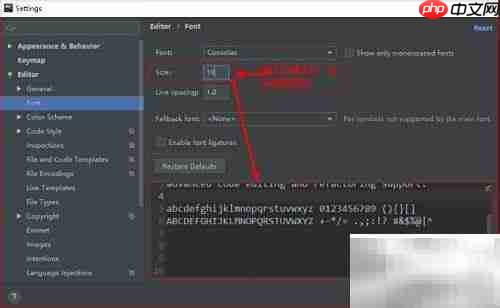 PyCharm字体设置指南