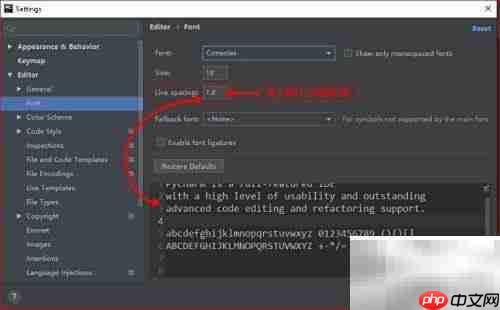 PyCharm字体设置指南