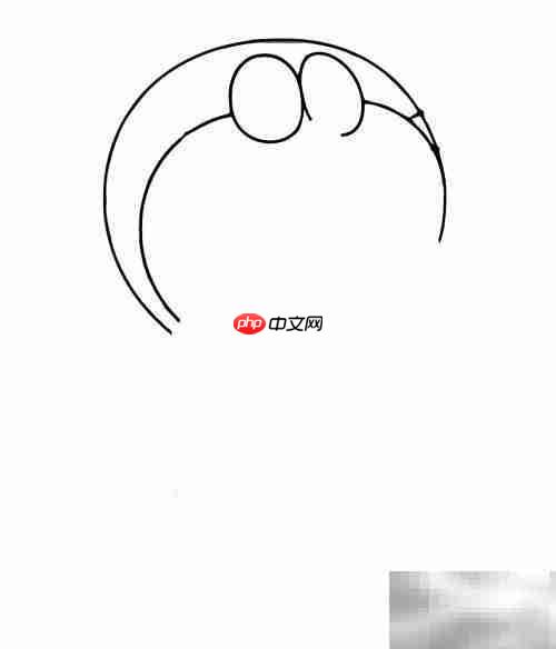 机器猫简笔画分步教学