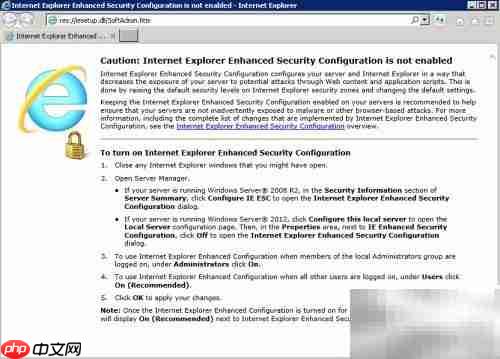 关闭启用IE安全配置