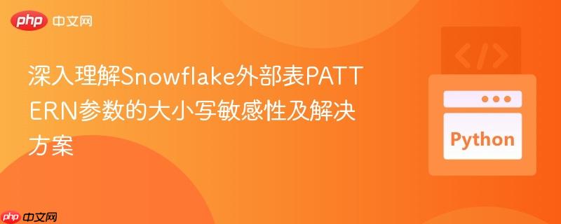 深入理解Snowflake外部表PATTERN參數(shù)的大小寫敏感性及解決方案
