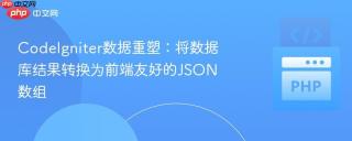 CodeIgniter数据重塑：将数据库结果转换为前端友好的JSON数组