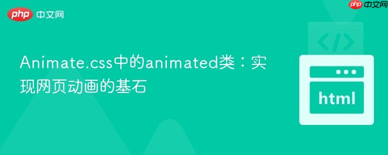 Animate.css中的animated类：实现网页动画的基石