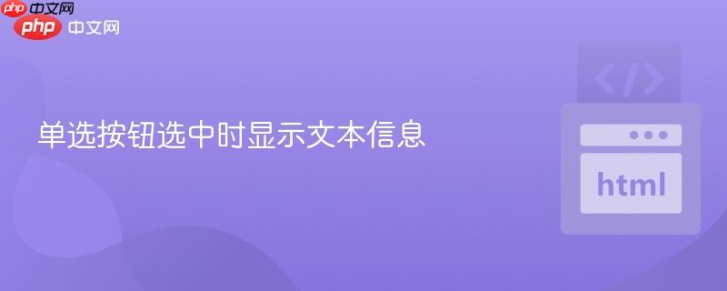 单选按钮选中时显示文本信息