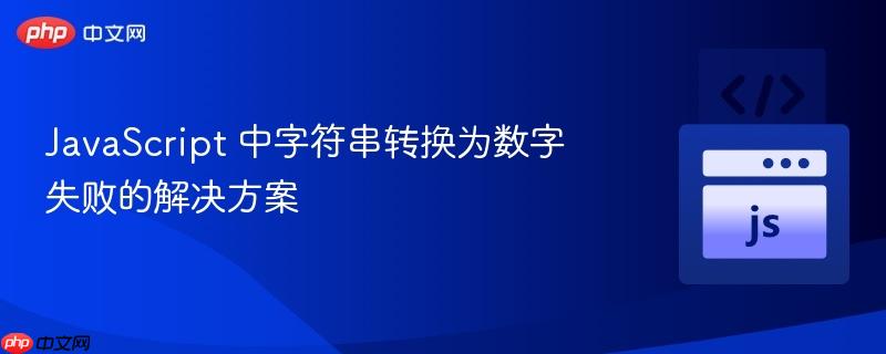 javascript 中字符串转换为数字失败的解决方案