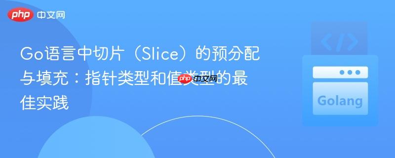 Go语言中切片（Slice）的预分配与填充：指针类型和值类型的最佳实践
