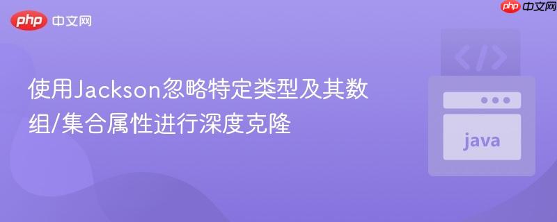使用jackson忽略特定类型及其数组/集合属性进行深度克隆