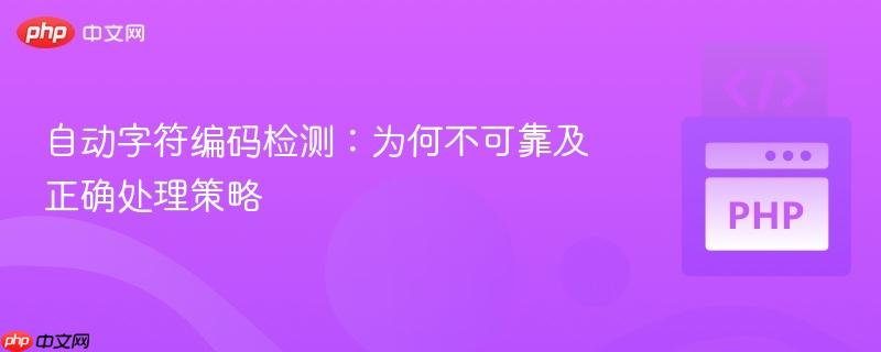 自动字符编码检测：为何不可靠及正确处理策略