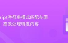 JavaScript字符串模式匹配与函数转换:高效处理特定内容