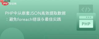 PHP中从嵌套JSON高效提取数据：避免foreach错误与最佳实践