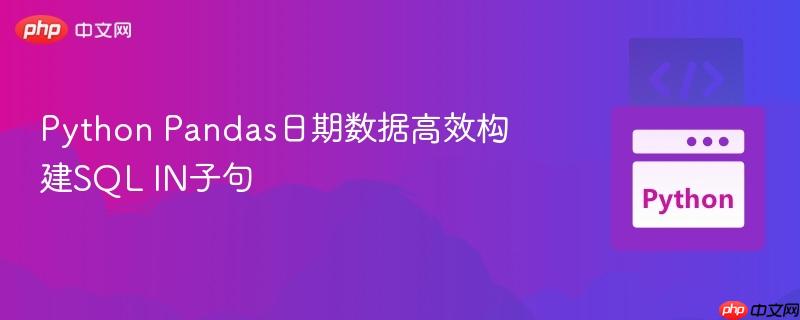 Python Pandas日期數(shù)據(jù)高效構(gòu)建SQL IN子句