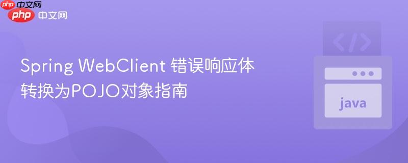 Spring WebClient 错误响应体转换为POJO对象指南