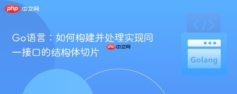 Go语言：如何构建并处理实现同一接口的结构体切片
