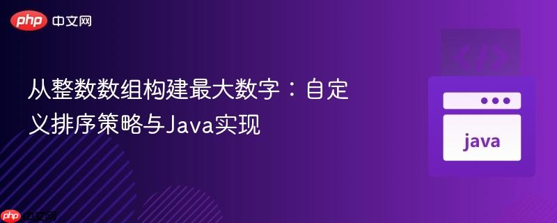 从整数数组构建最大数字：自定义排序策略与Java实现