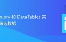 使用 jQuery 和 DataTables 实现表单筛选数据