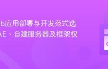 Go Web应用部署与开发范式选择:GAE、自建服务器及框架权衡