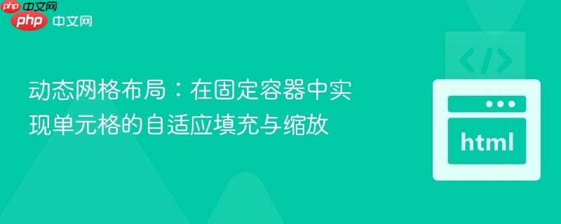动态网格布局：在固定容器中实现单元格的自适应填充与缩放