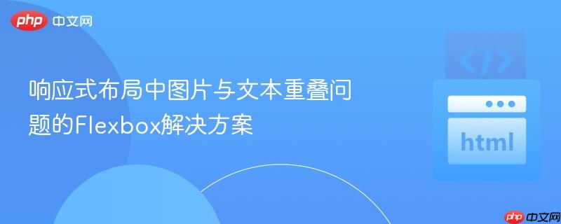 响应式布局中图片与文本重叠问题的Flexbox解决方案