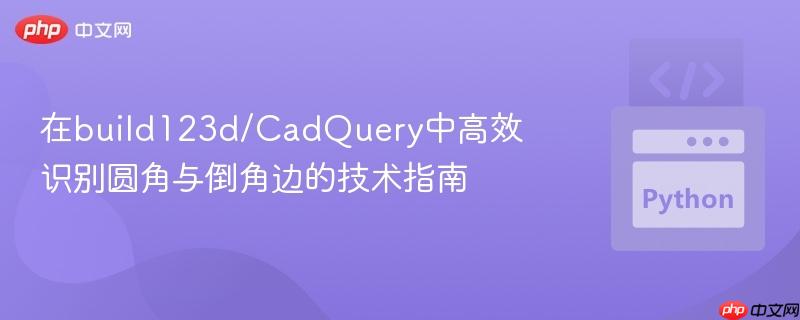 在build123d/CadQuery中高效识别圆角与倒角边的技术指南