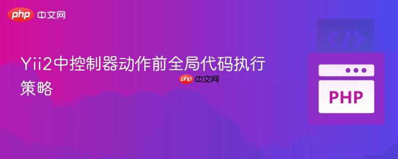 Yii2中控制器动作前全局代码执行策略