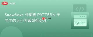 Snowflake 外部表 PATTERN 子句中的大小写敏感性处理