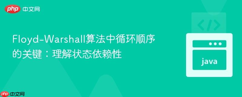 Floyd-Warshall算法中循环顺序的关键:理解状态依赖性