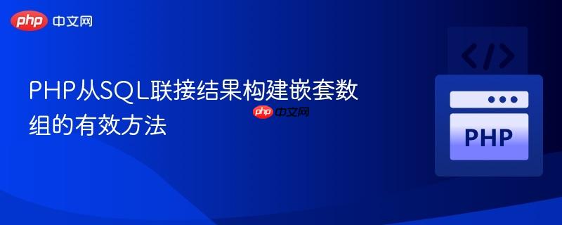 PHP从SQL联接结果构建嵌套数组的有效方法