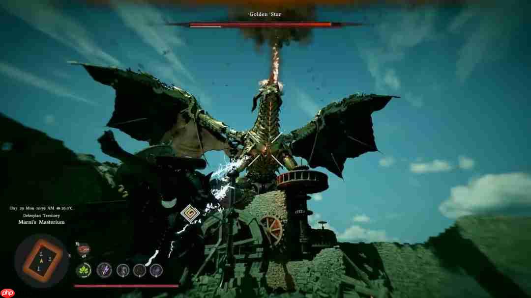 《红色沙漠》全新9分钟实机 大战机械黄金巨龙