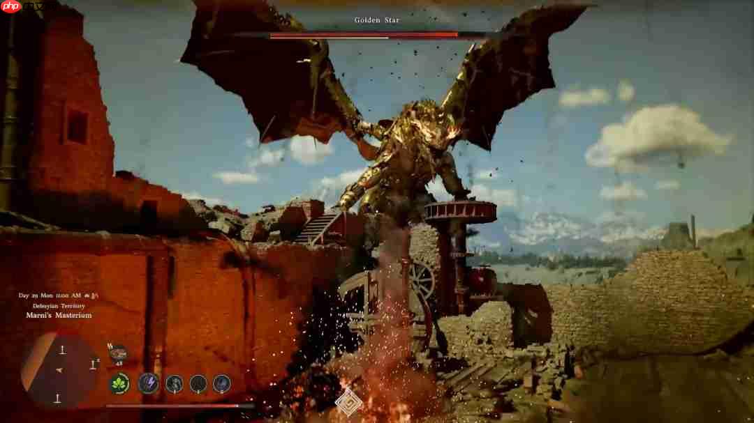 《红色沙漠》全新9分钟实机 大战机械黄金巨龙