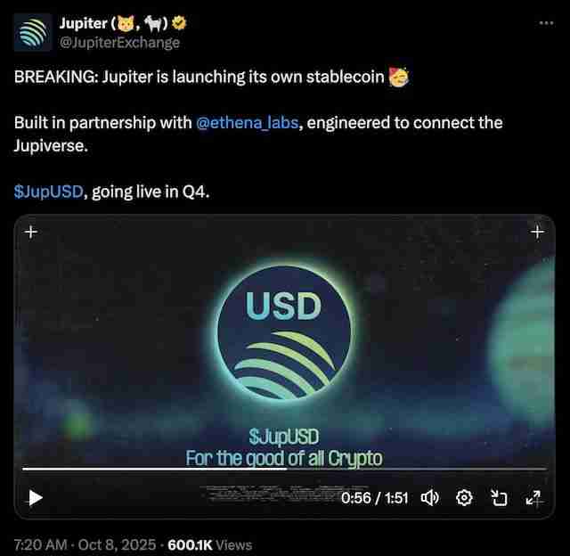 JupUSD 币是什么?一文介绍Jupiter 和 Ethena 推出的Solana稳定币