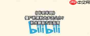 B站怎样清理僵尸粉