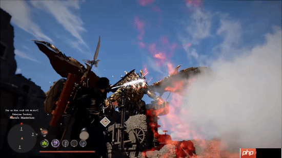 韩国大作《红色沙漠》超帅BOSS战：飞天机械巨龙！