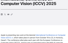 苹果将在 ICCV 2025 展示多项前沿视觉研究成果
