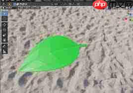 blender如何快速建模一片绿树叶