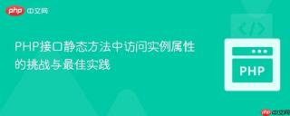 PHP接口静态方法中访问实例属性的挑战与最佳实践